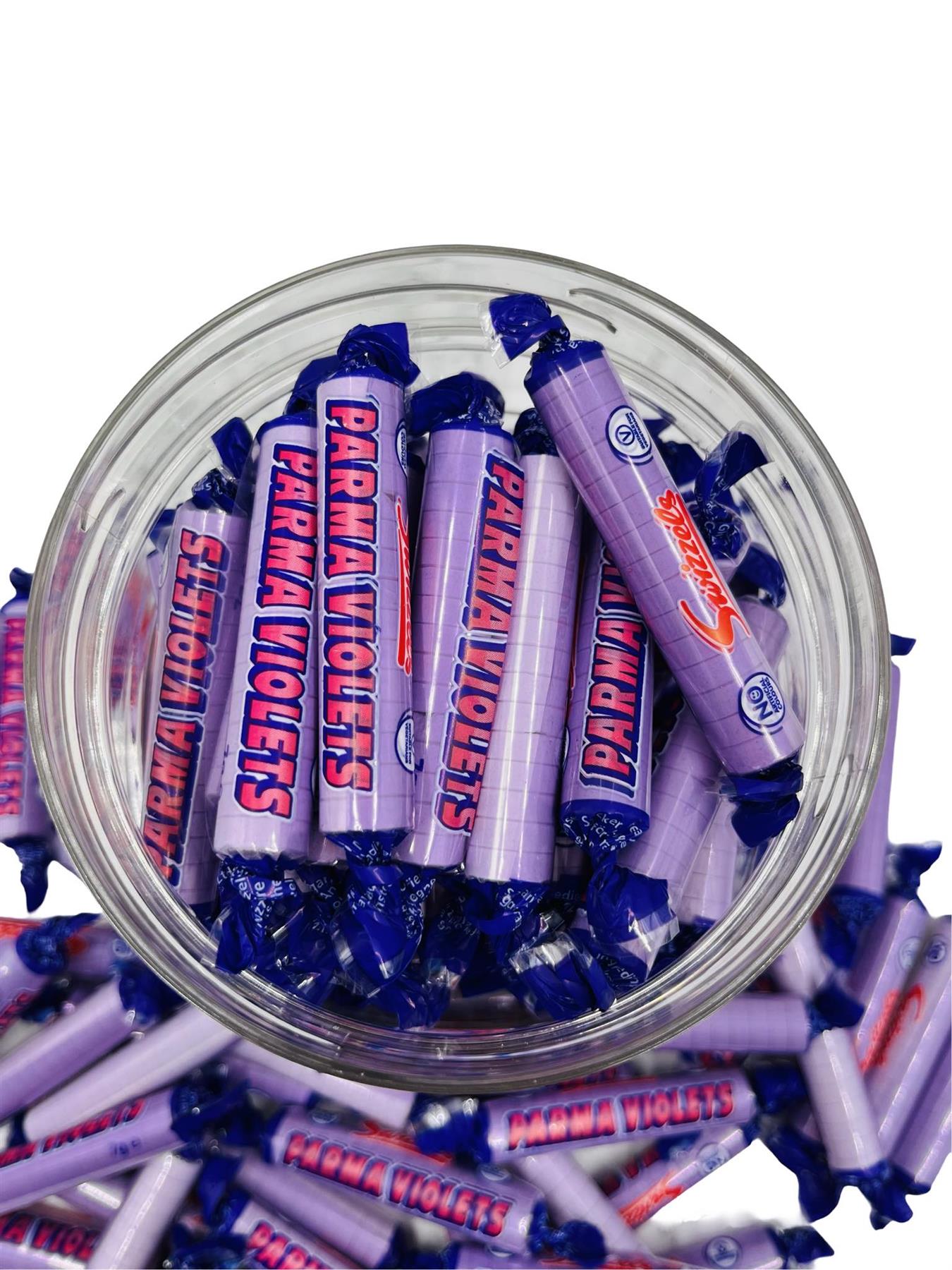 Simway Sweets Jar 580g - Swizzels Parma Violets - Individually Wrapped Sweets - Approximately 65 Pieces