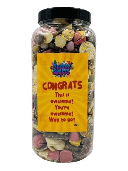 Simway Sweets Congratulations Gift Huge Mega 3KG Sweet Jar - Pick Your Mix!