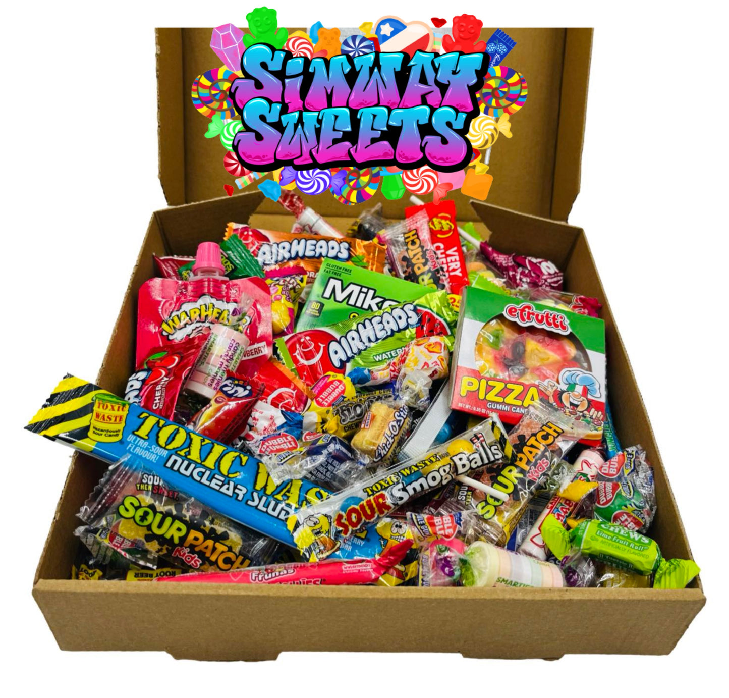 American Sweet Box Candy Hamper 100 Piece Large Gift