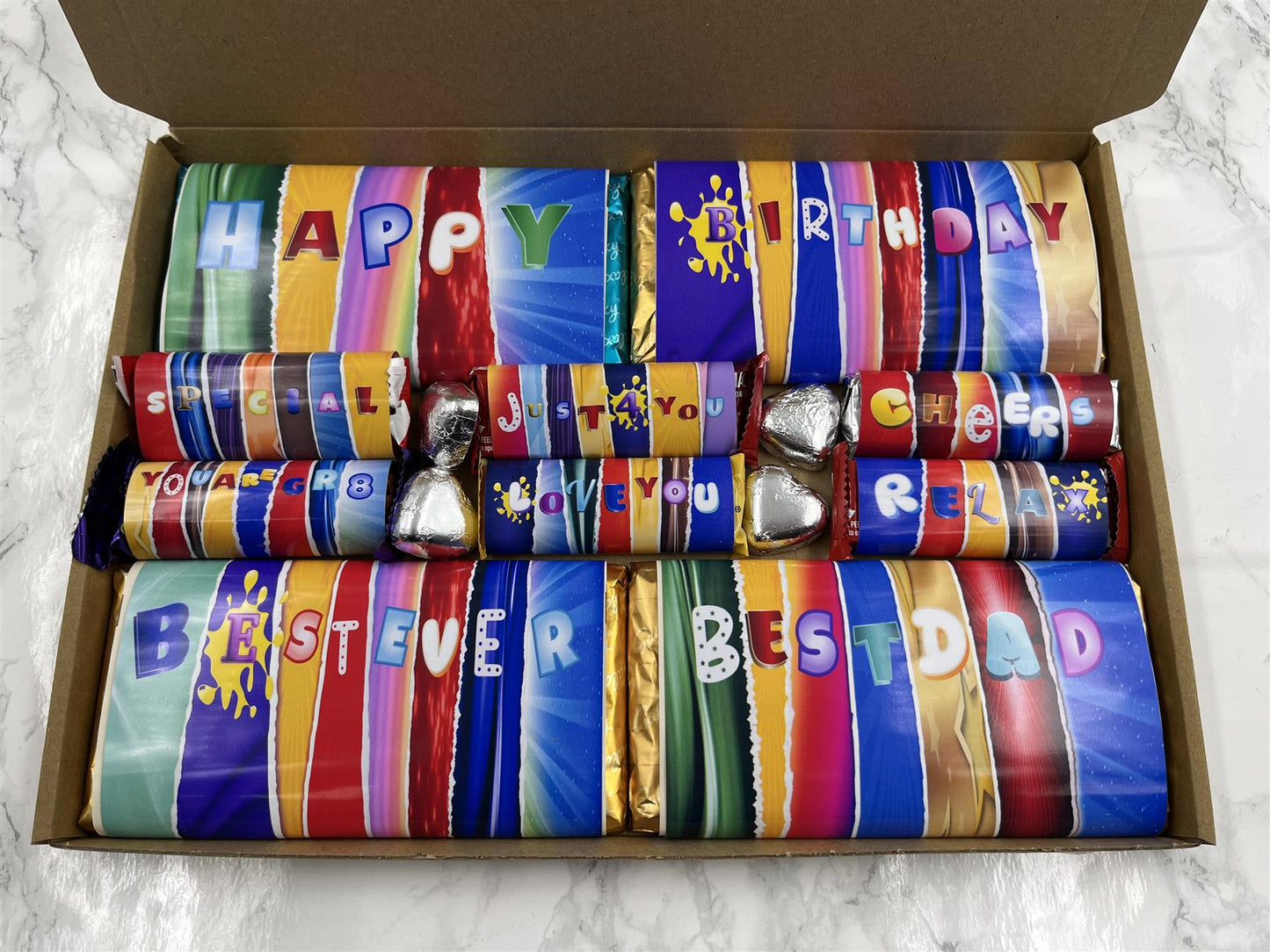 Fun Novelty Birthday Chocolate Wrapper Gift Box - Best Dad