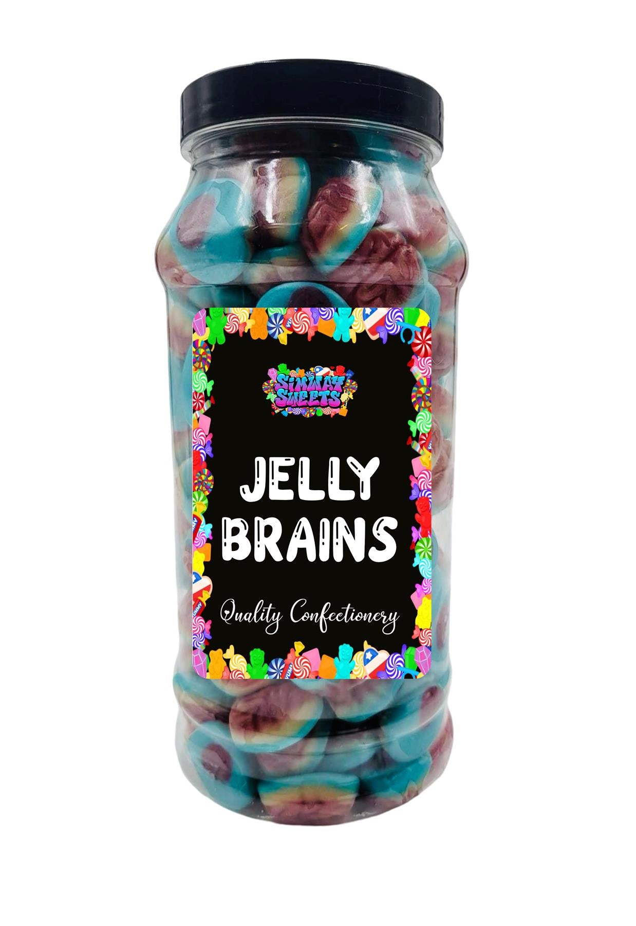 Jelly Brains Jelly Filled Sweets Gummy Retro Sweets Gift Jar - 890g