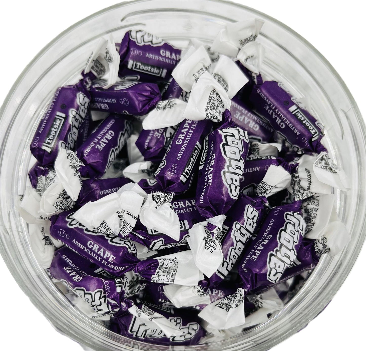 Simway Sweets Jar 680g - Tootsie Frooties Grape Flavour - Individually Wrapped American Sweets - Approximately 180 Pieces