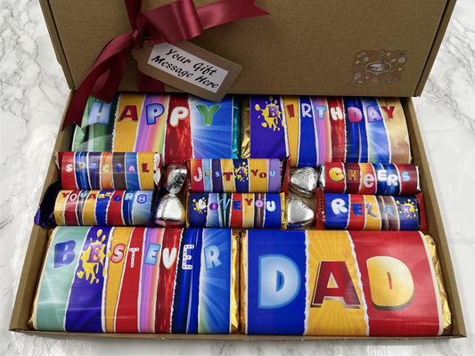 Fun Novelty Birthday Chocolate Wrapper Gift Box - Dad