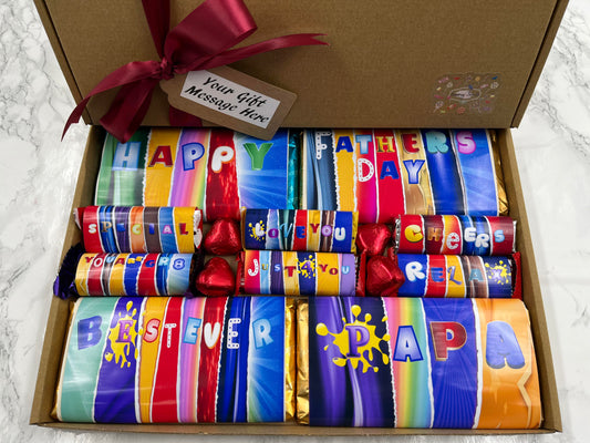 Fun Fathers Day Novelty Chocolate Wrapper Gift Box - Papa