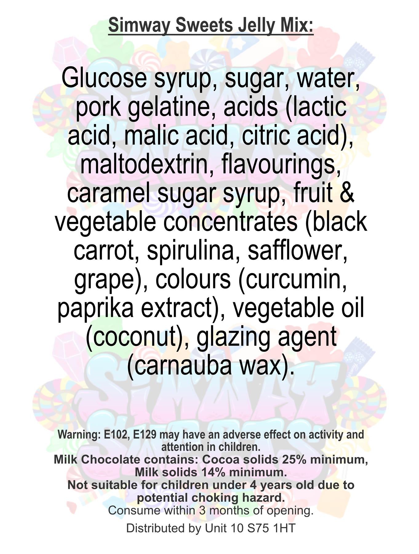 Simway Sweets Just Juicy Jellies Mix Sweet Gift Huge Mega 3KG Candy Jar