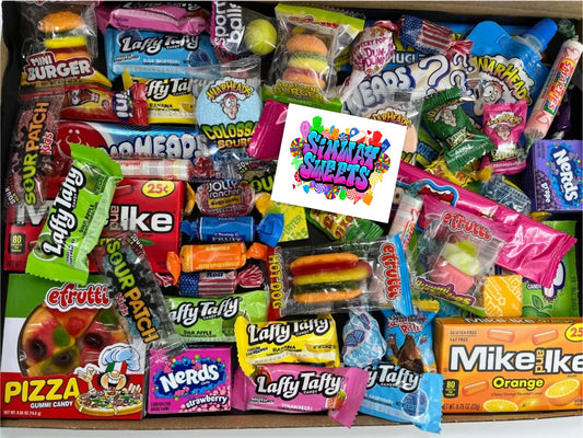 American Sweet Box Candy Hamper 50 Piece Large Gift