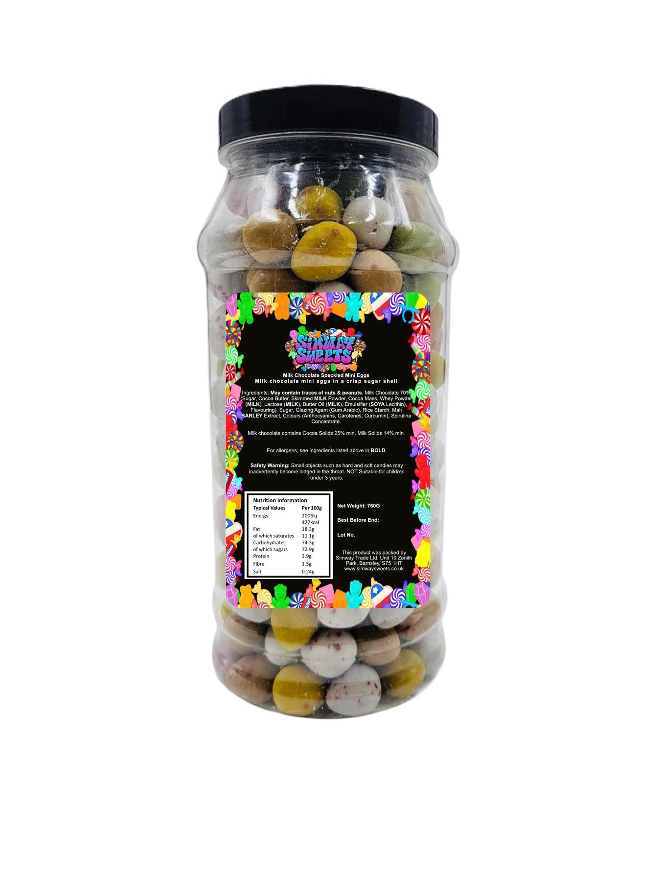 Chocolate Mini Eggs Sweet Gift Jar - 760g