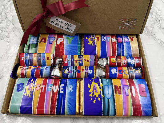 Fun Novelty Birthday Chocolate Wrapper Gift Box - Auntie