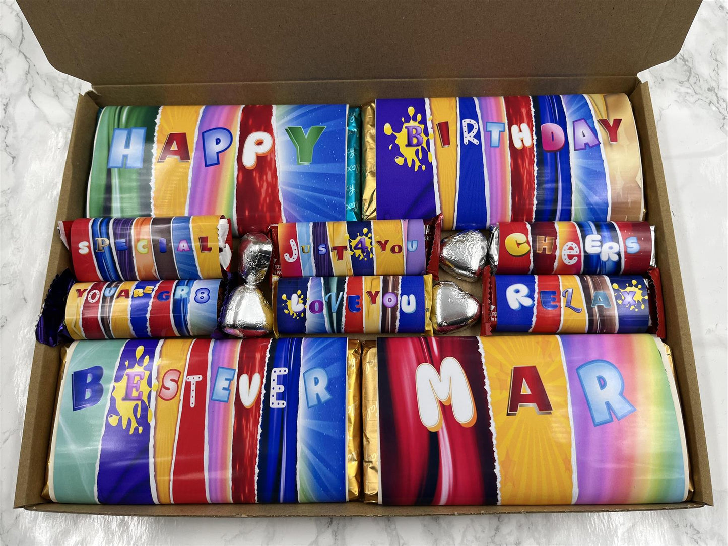 Fun Novelty Birthday Chocolate Wrapper Gift Box - Mar