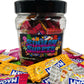 Simway Sweets Jar 535g - Maoam Stripes Mini Bars Mix - Individually Wrapped Sweets - Approximately 60 Pieces