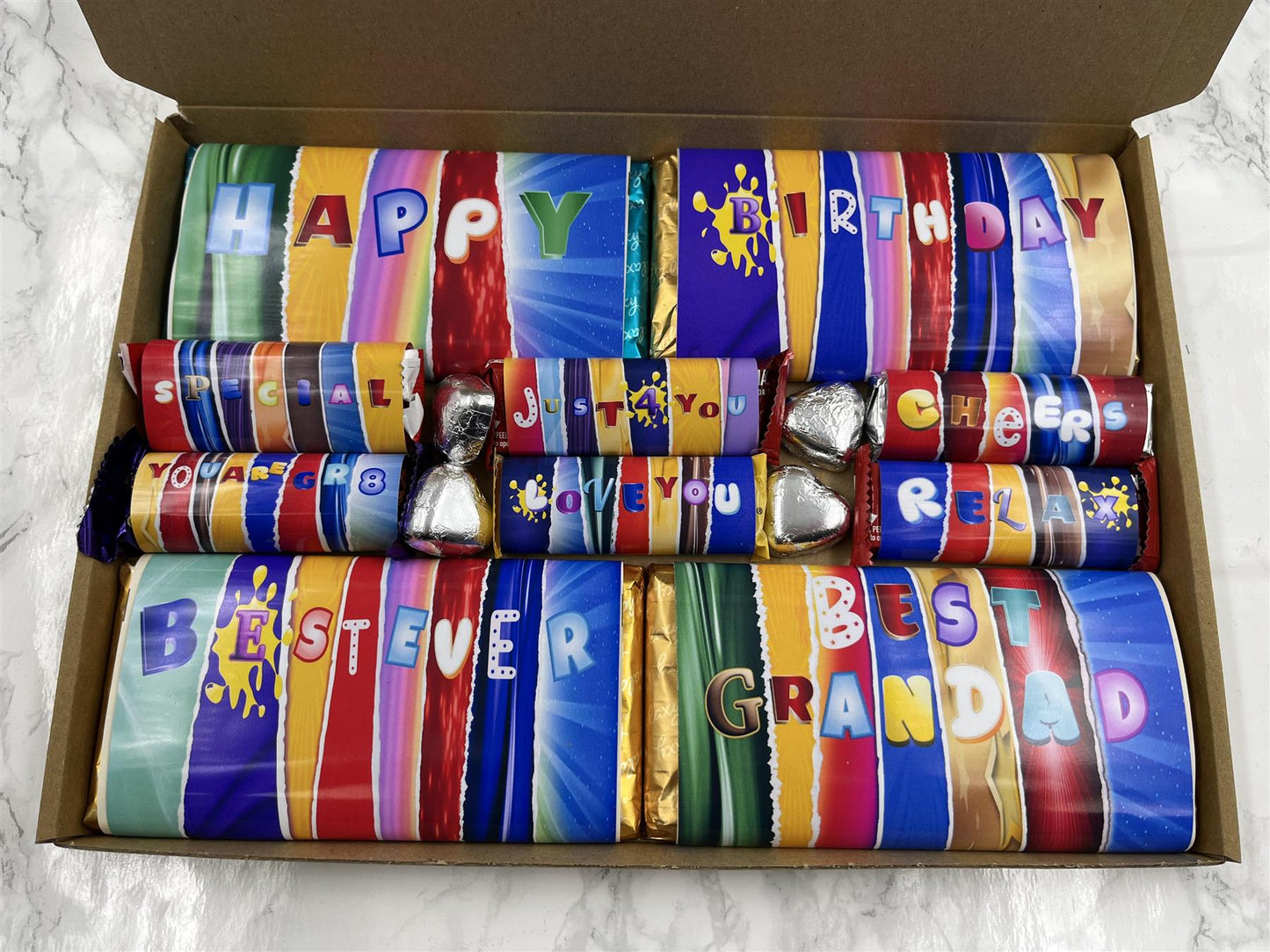 Fun Novelty Birthday Chocolate Wrapper Gift Box - Best Grandad
