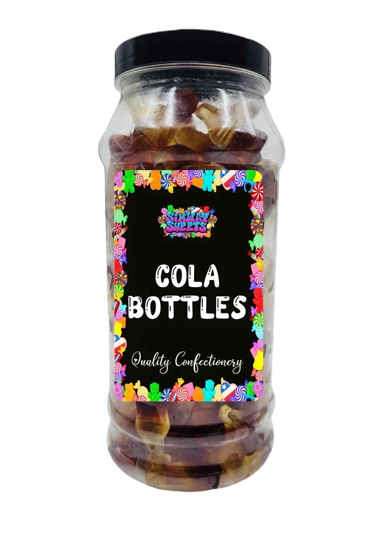 Cola Bottles Retro Sweets Cola Flavoured Gummy Sweets Gift Jar - 730g