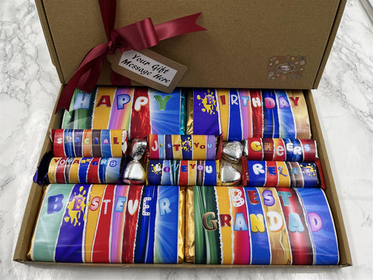 Fun Novelty Birthday Chocolate Wrapper Gift Box - Best Grandad