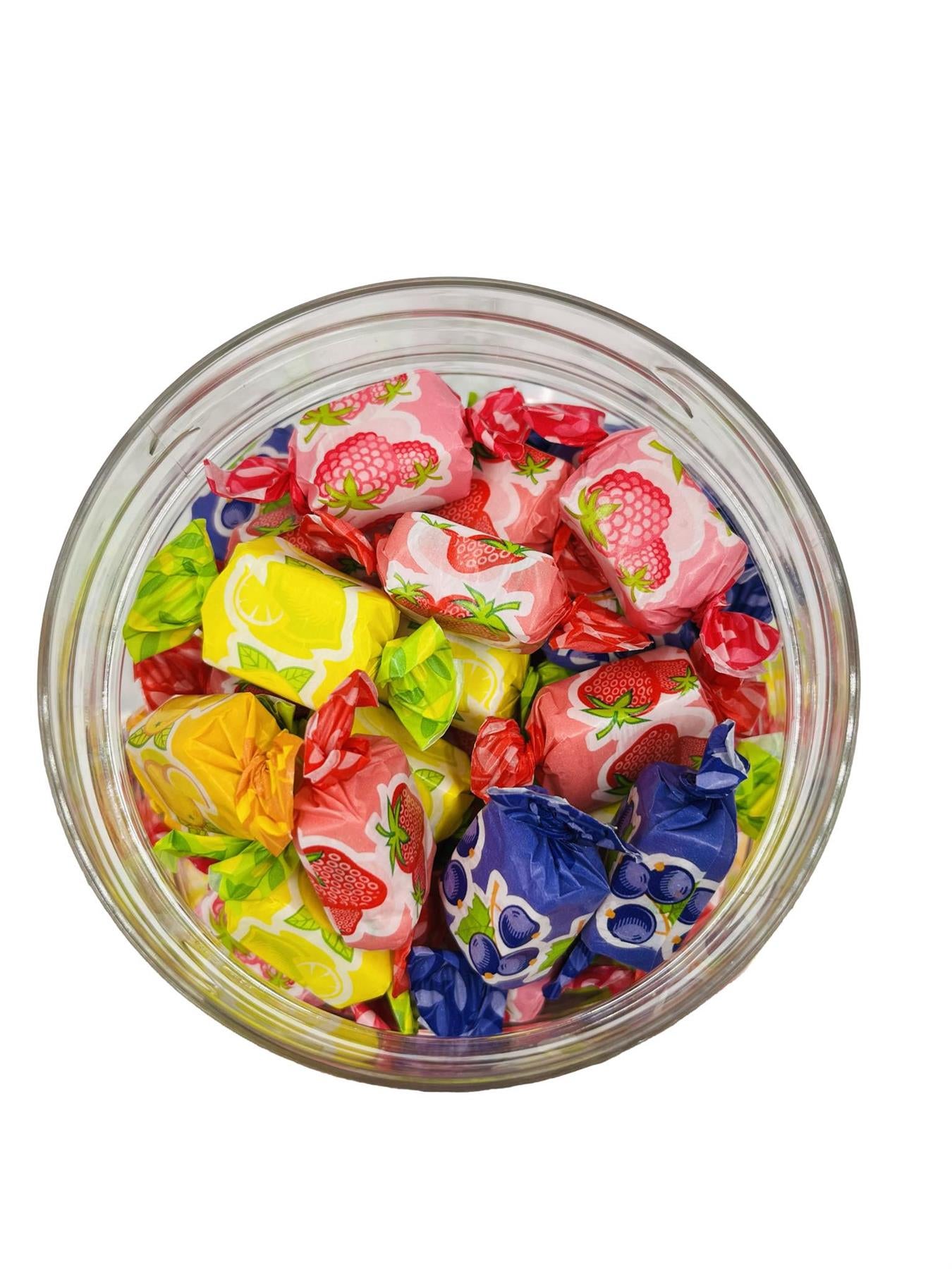 Simway Sweets Jar 725g - Assorted Fruit Chews - Individually Wrapped Sweets - Approximately 82 Pieces