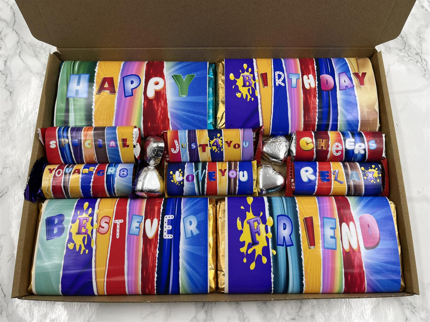 Fun Novelty Birthday Chocolate Wrapper Gift Box - Friend