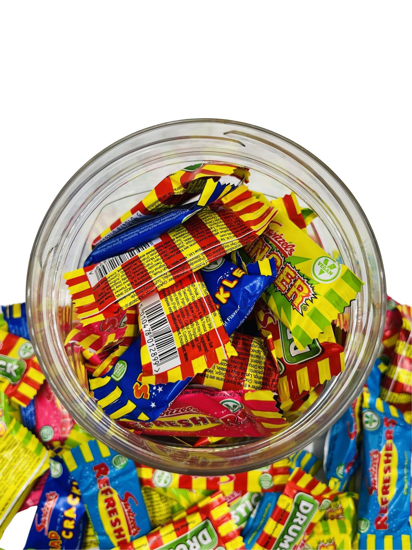 Simway Sweets Jar 615g - Swizzels Mini Bars Mix - Individually Wrapped Sweets - Approximately 56 Pieces