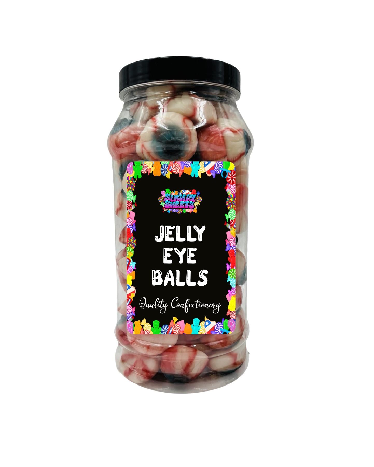 Jelly Eyeballs Sweets Gummy Retro Sweets Gift Jar - 765g
