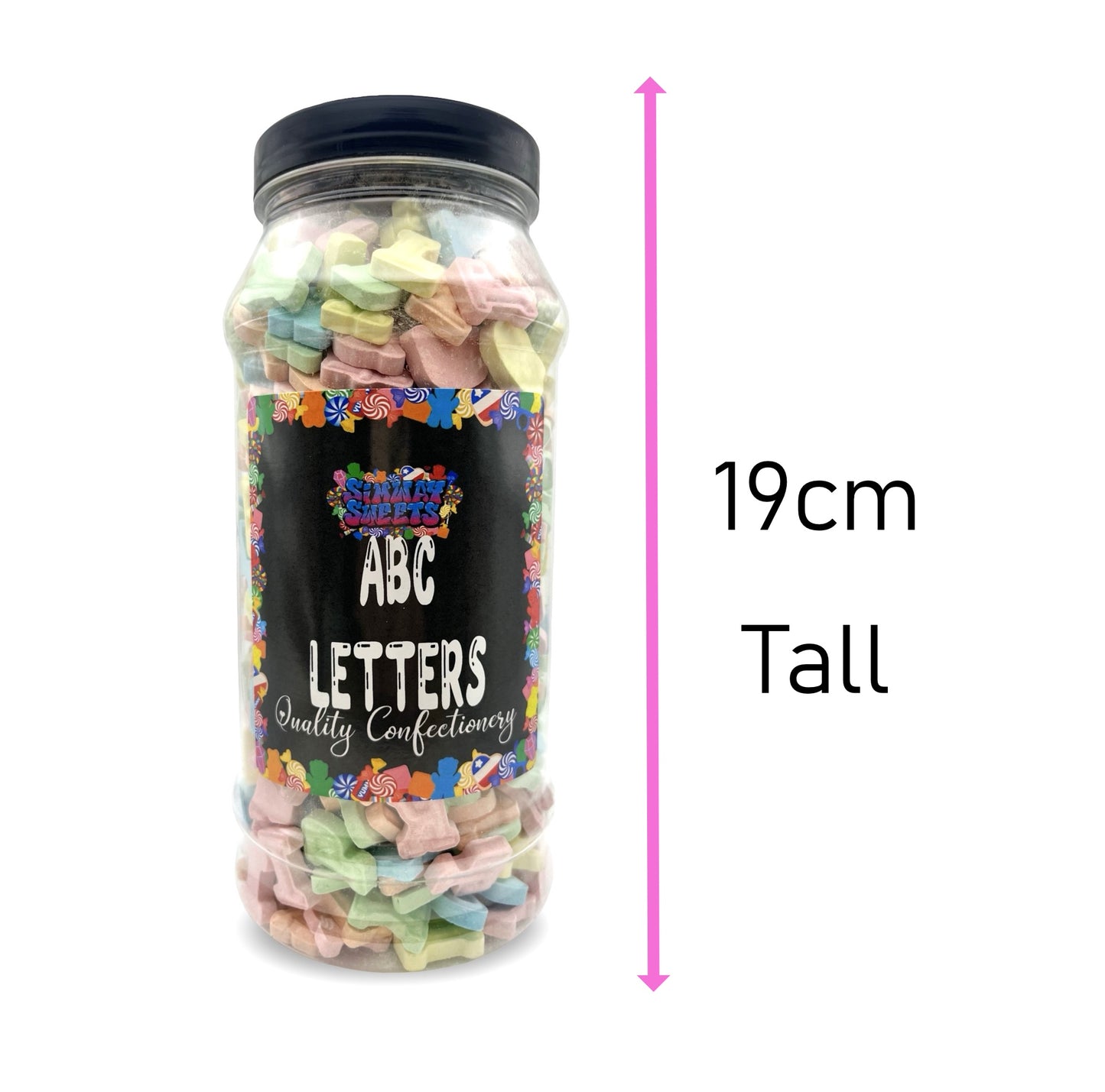 ABC Letters Chalky Alphabet Sweets Gift Jar - 700g