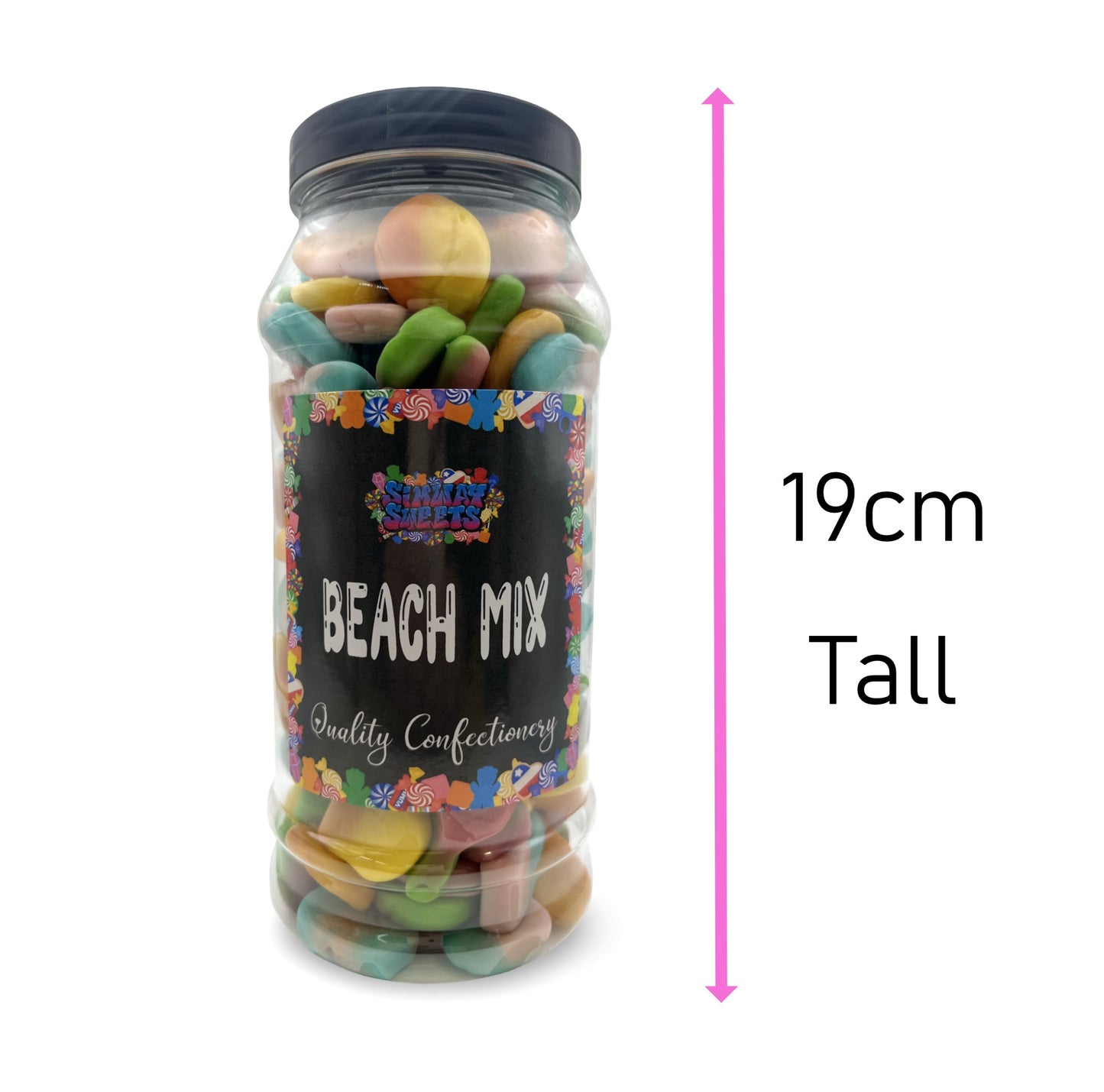 Beach Mix Jelly Gummy Retro Sweets Gift Jar - 700g