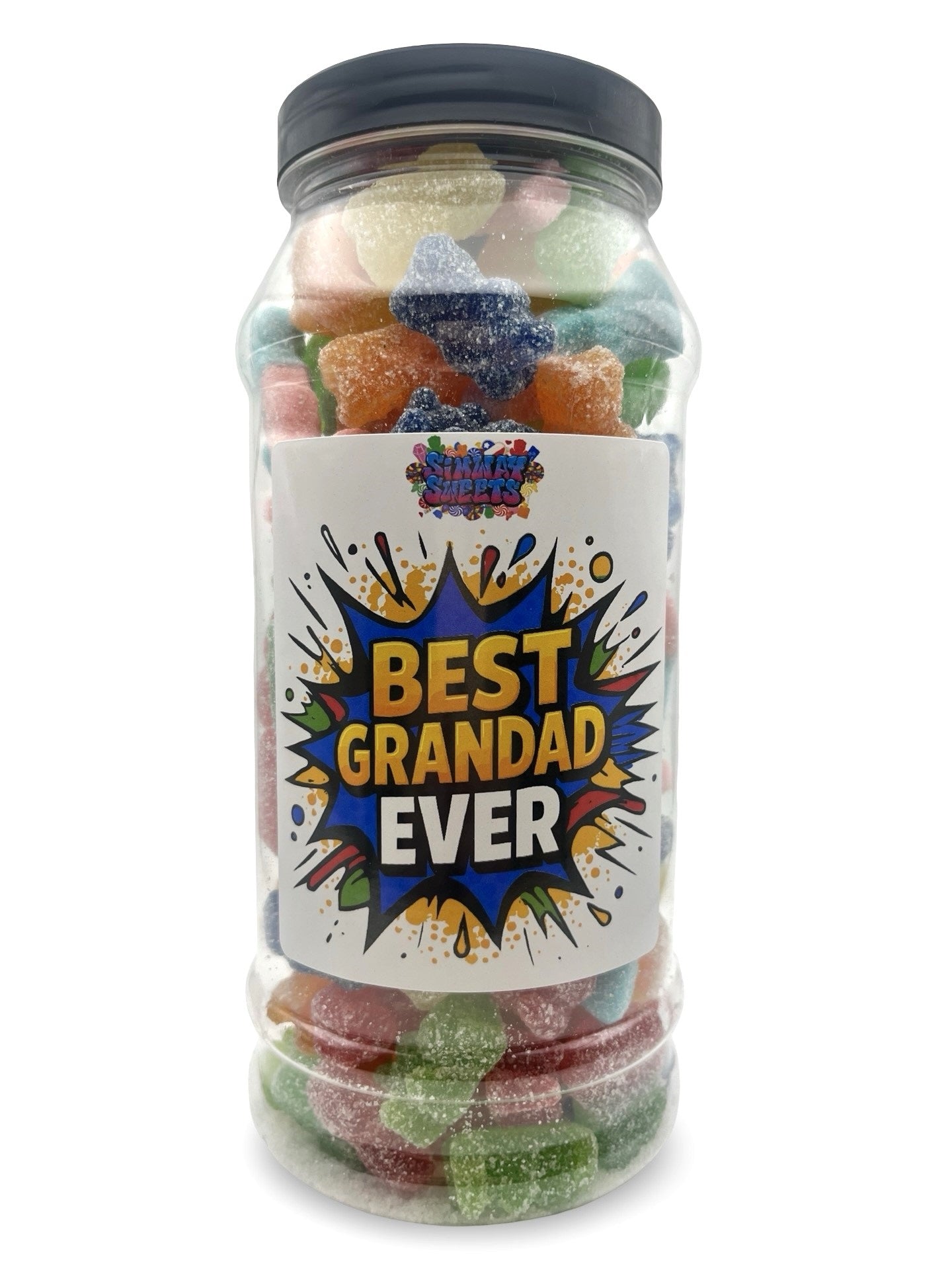 Father's Day Sweet Jar CHOOSE YOUR DESIGN full of Fizzy Pick n Mix - 660g