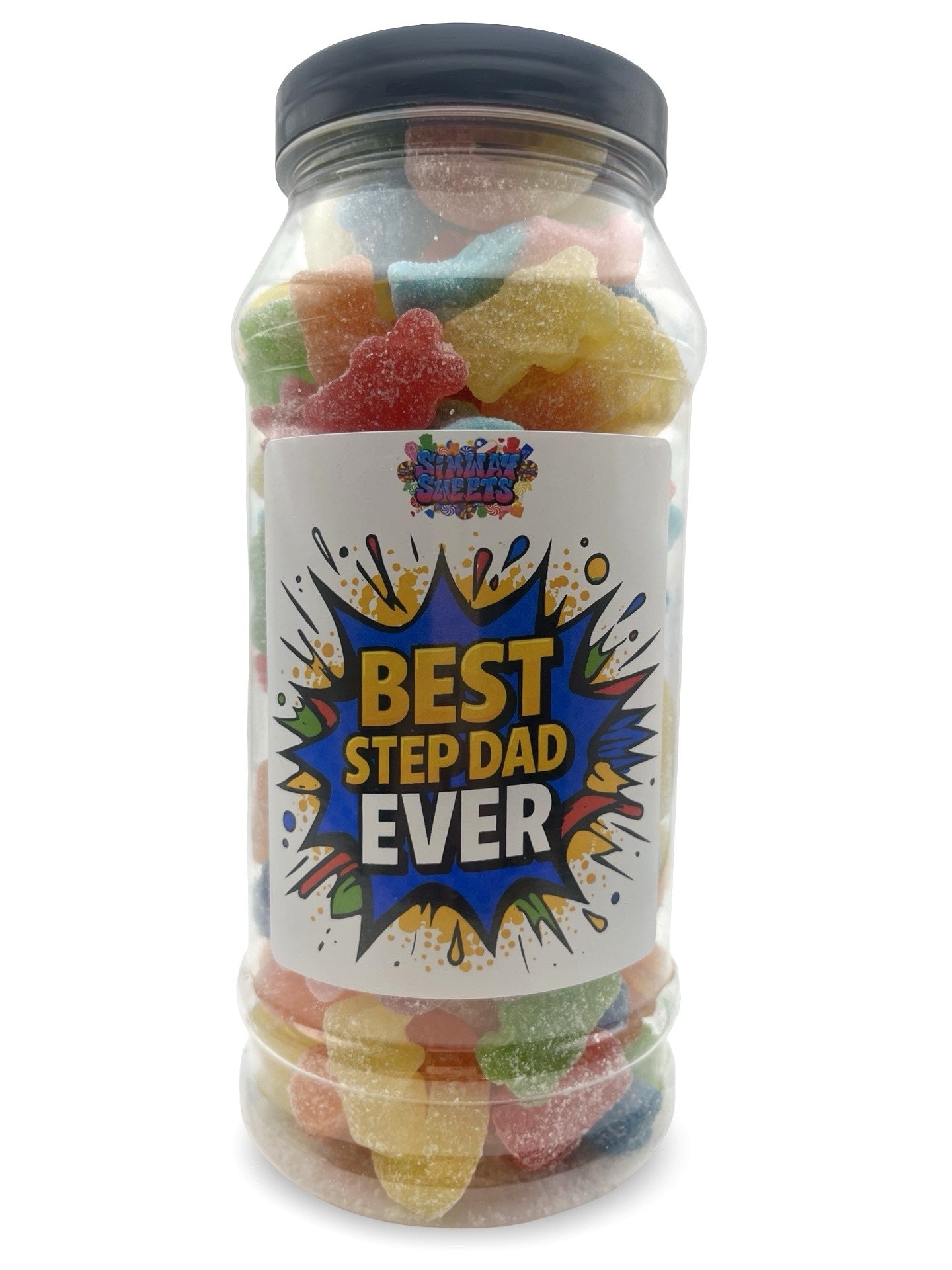 Father's Day Sweet Jar CHOOSE YOUR DESIGN full of Fizzy Pick n Mix - 660g