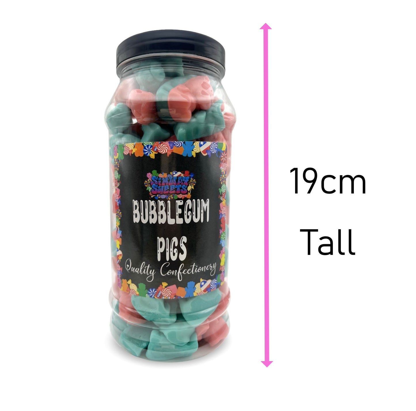 Bubblegum Pigs Sweet Gift Jar - 800g