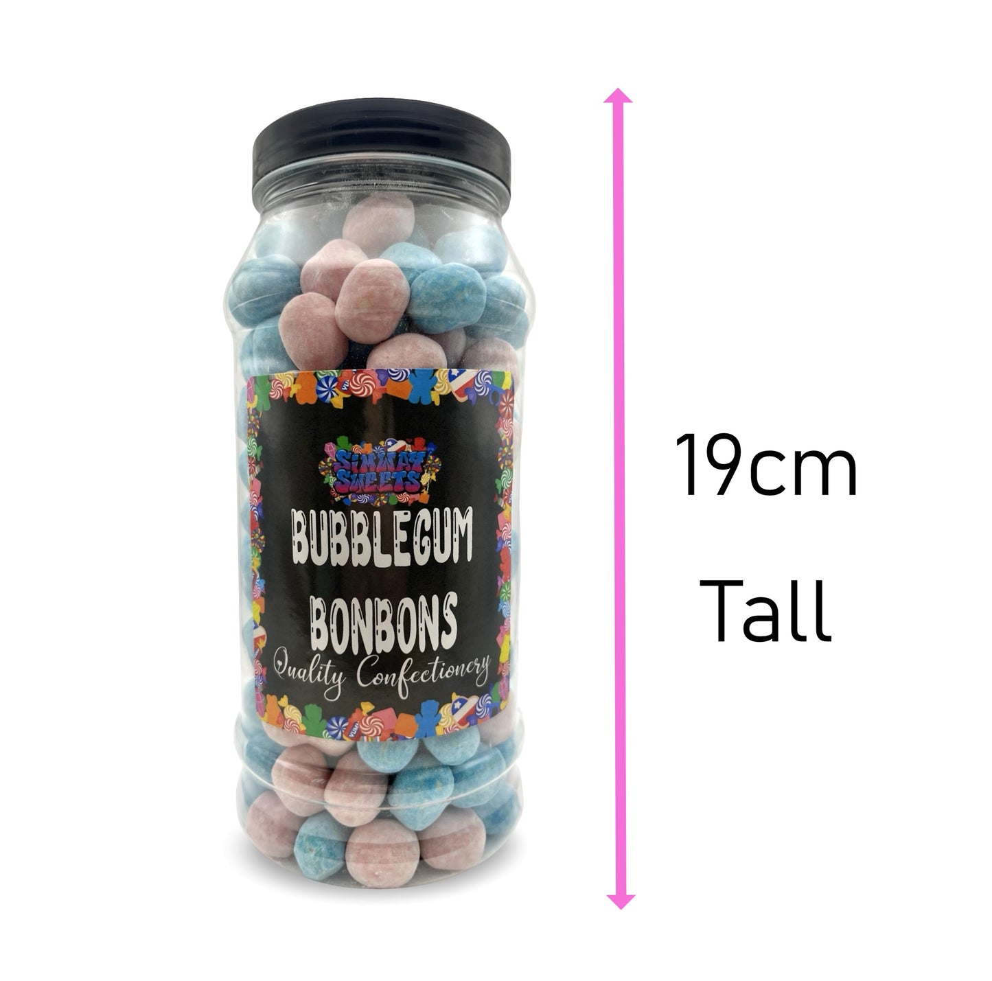 Bubblegum Flavour BonBons Retro Sweets Bon Bons Gift Jar - 760g