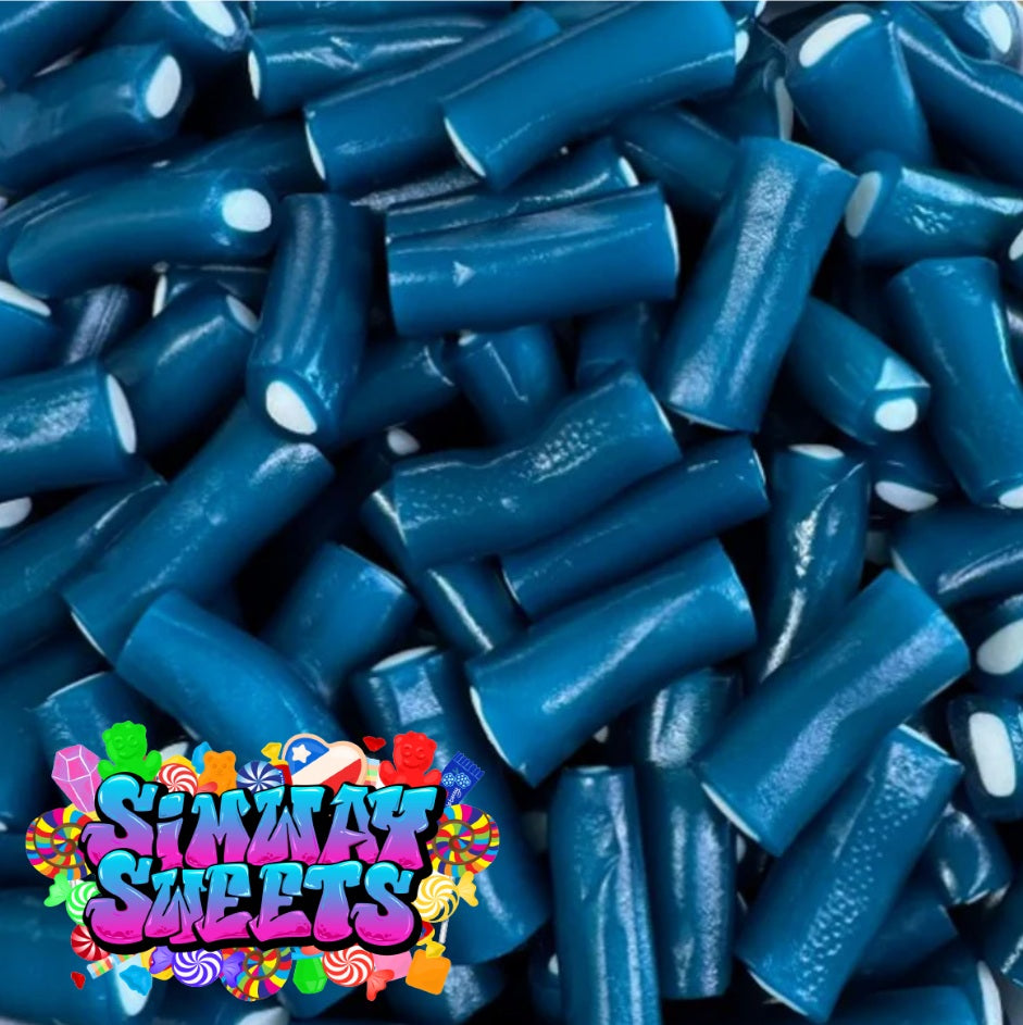 Blue Raspberry Pencil Bites Retro Gummy Sweets Gift Jar - 675g