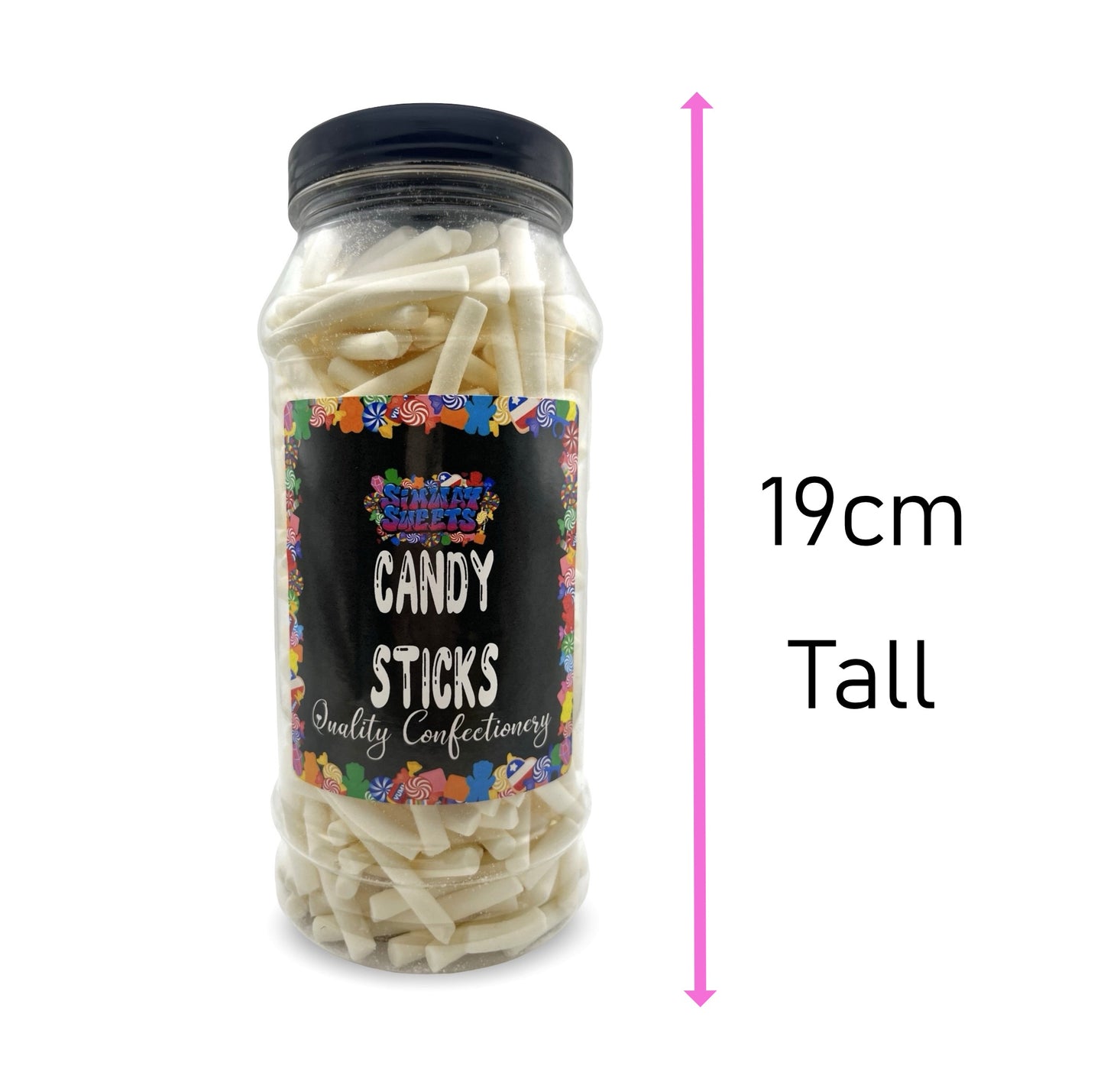 Candy Sticks Sweets Gift Jar - 475g