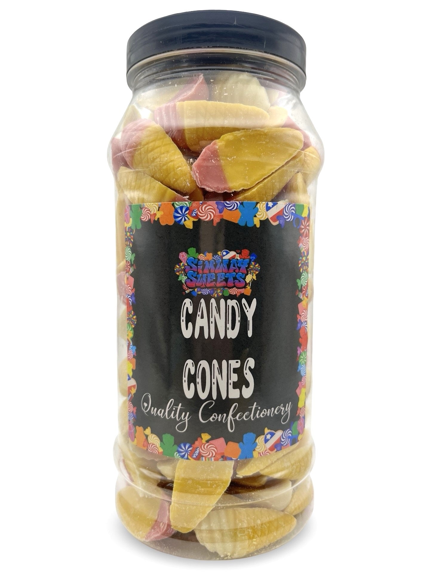 Chocolate Candy Cones Ice Cream Shapes Retro Sweets Gift Jar - 690g