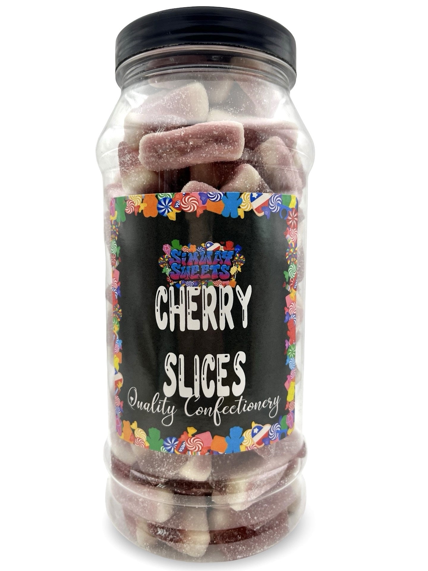 Cherry Slices Retro Fizzy Gummy Sweets Gift Jar - 700g