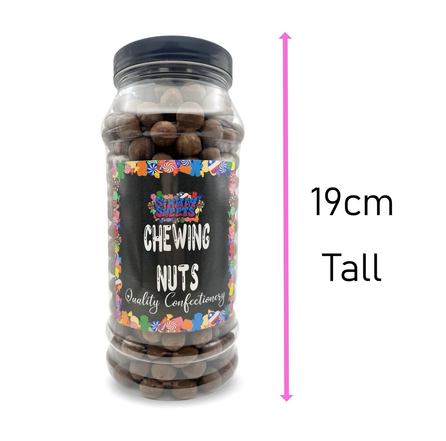 Chewing Nuts Retro Sweets Gift Jar Chewy Chocolate Toffee Pieces - 750g