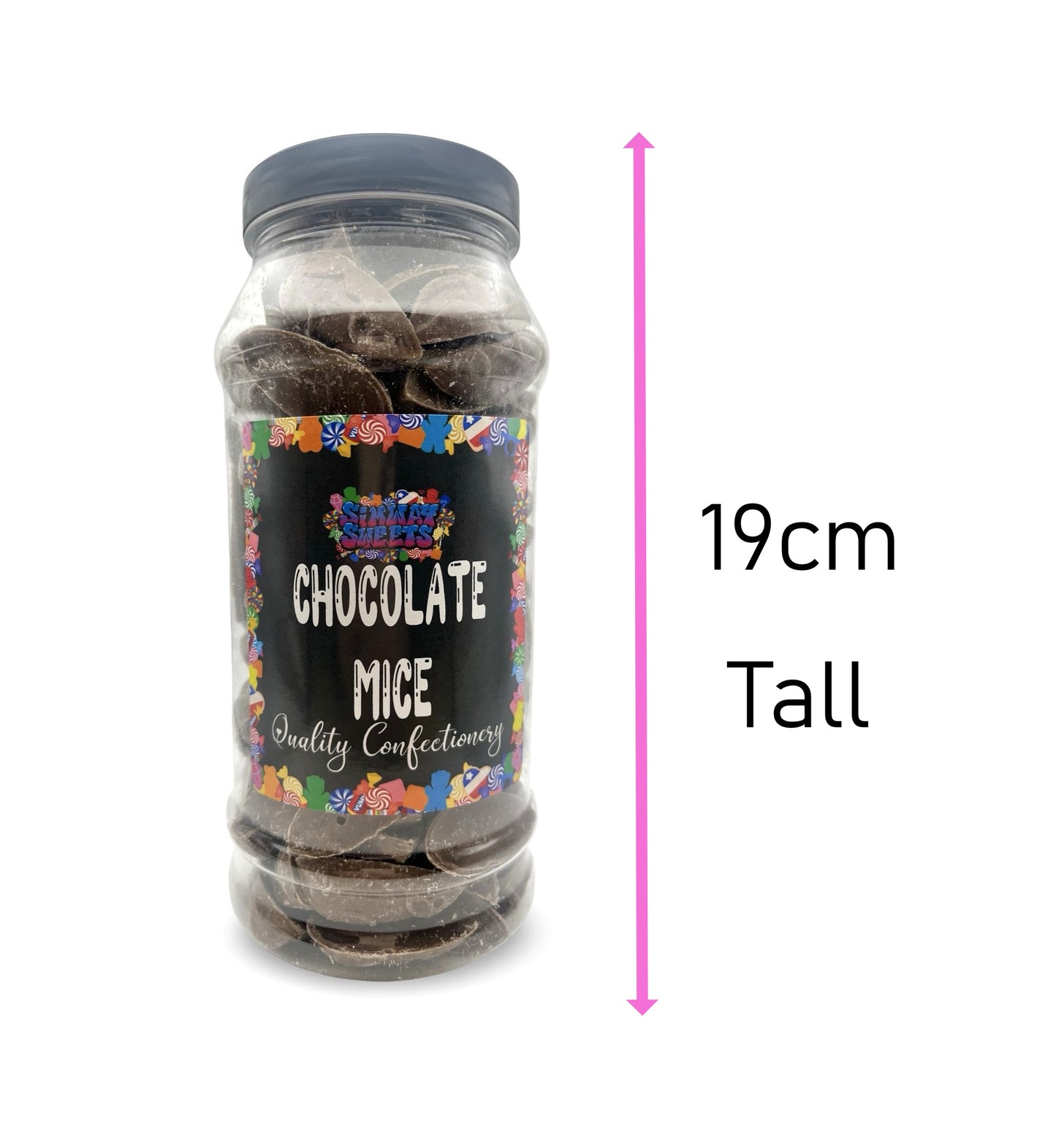 Milk Chocolate Mice Retro Sweets Gift Jar - 705g