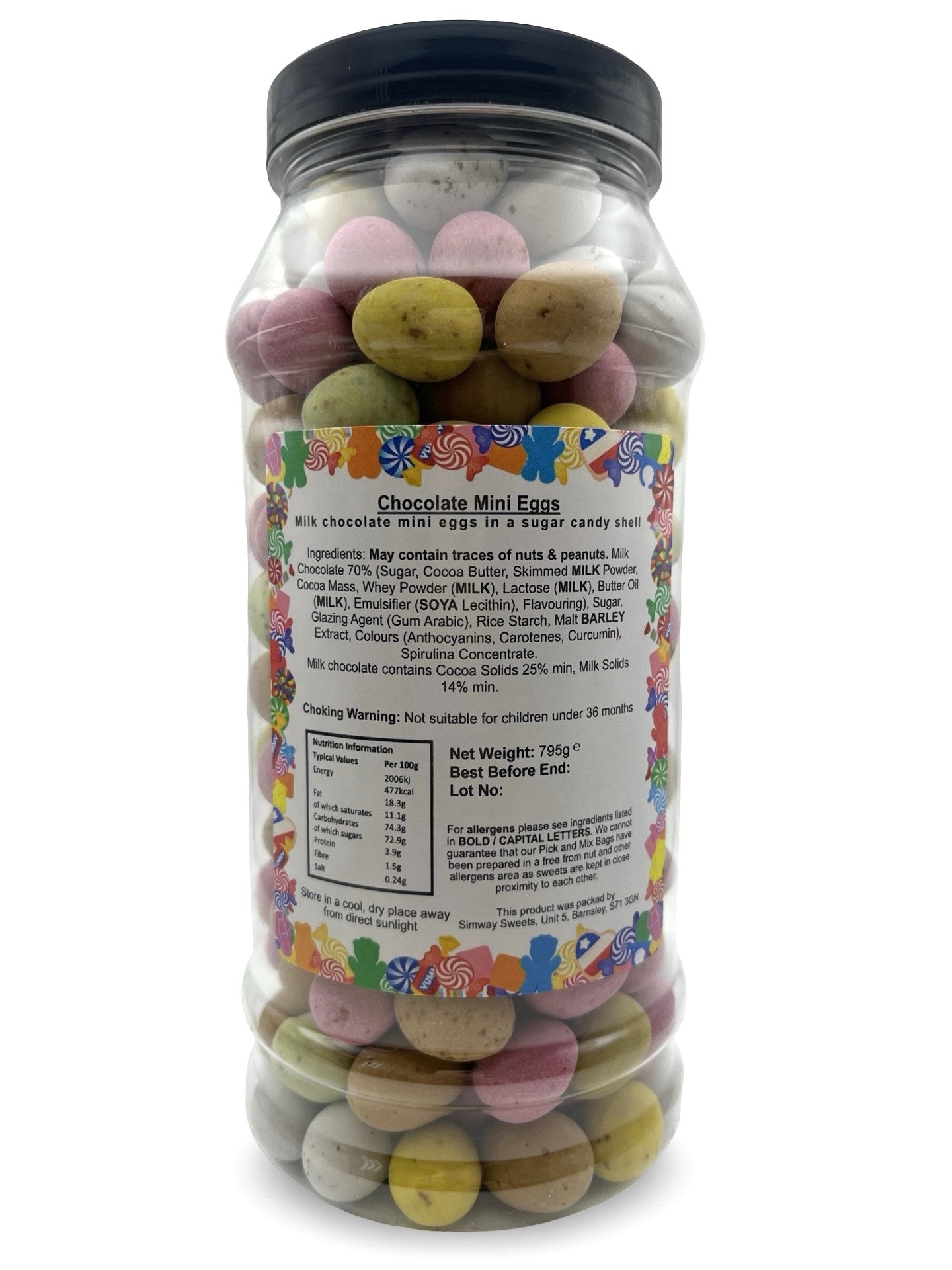 Chocolate Mini Eggs Sweet Gift Jar - 795g