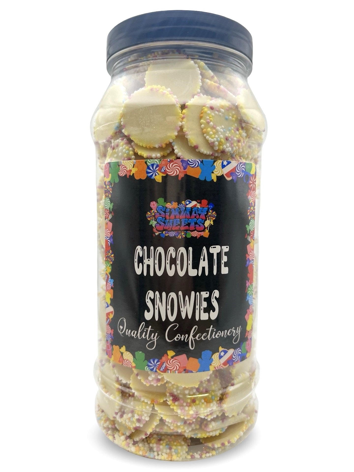 White Chocolate Jazzies Snowies Retro Sweets Gift Jar - 605g