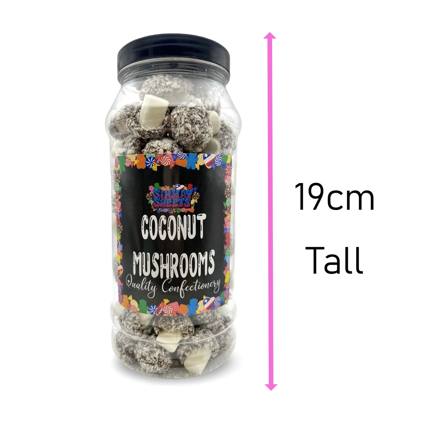 Coconut Mushrooms Retro Sweets Gift Jar - 550g