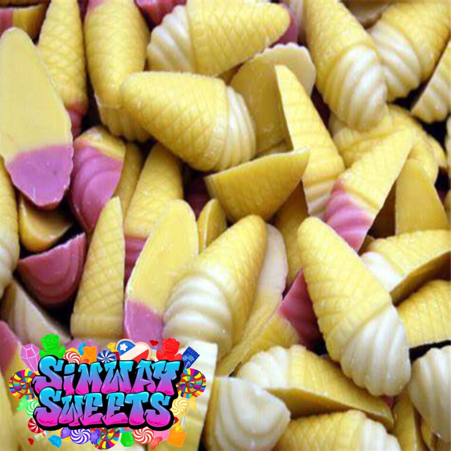 Chocolate Candy Cones Ice Cream Shapes Retro Sweets Gift Jar - 690g
