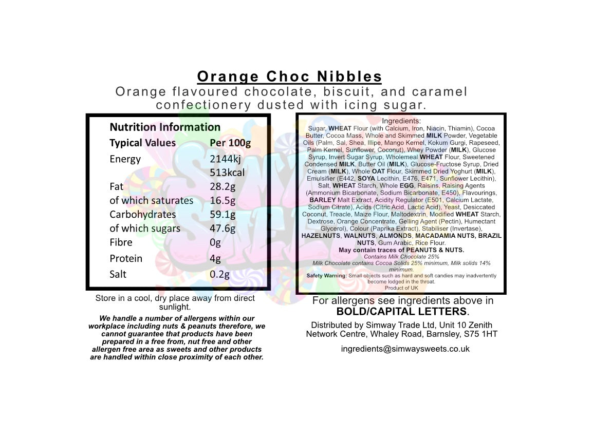 Chocolate Nibbles - Orange