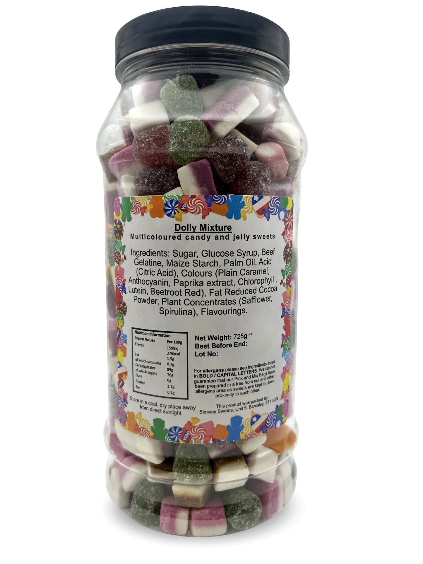 Dolly Mixtures Retro Sweets Gift Jar - 725g