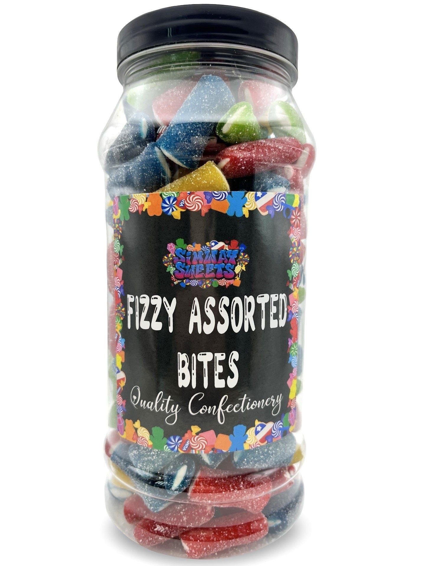 Fizzy Assorted Pencil Bites Sweets Gummy Jelly Retro Sweets Gift Jar - 650g