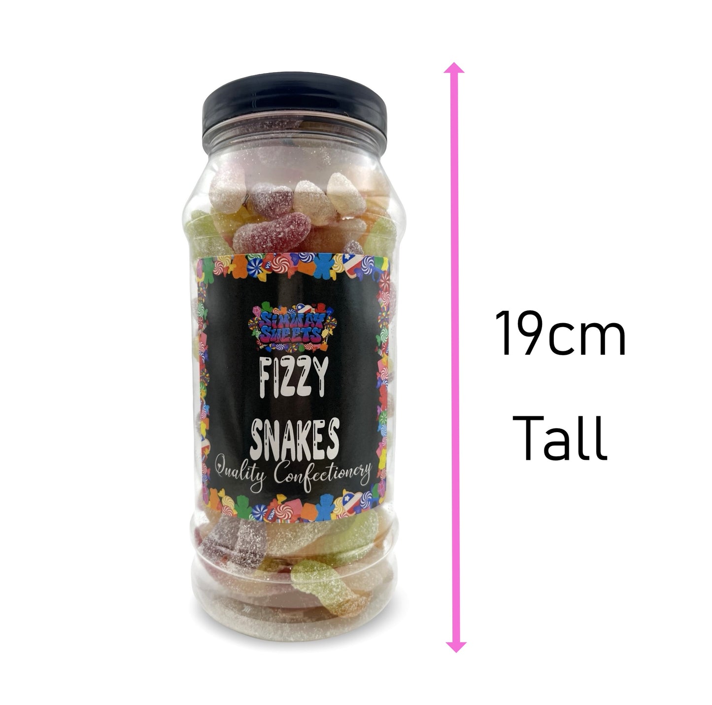 Fizzy Snakes Retro Sweets Gift Jar - 570g