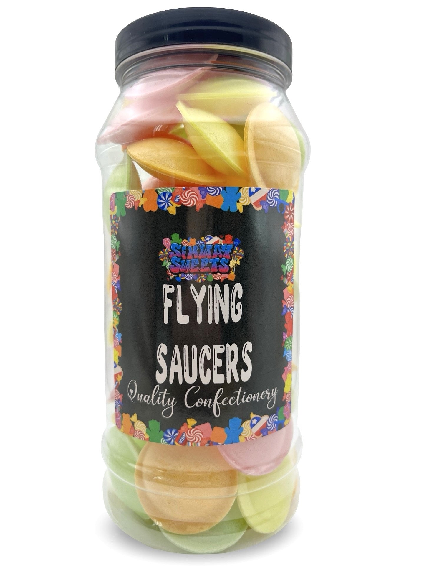 Flying Saucers UFO Retro Sweets Gift Jar - 75g