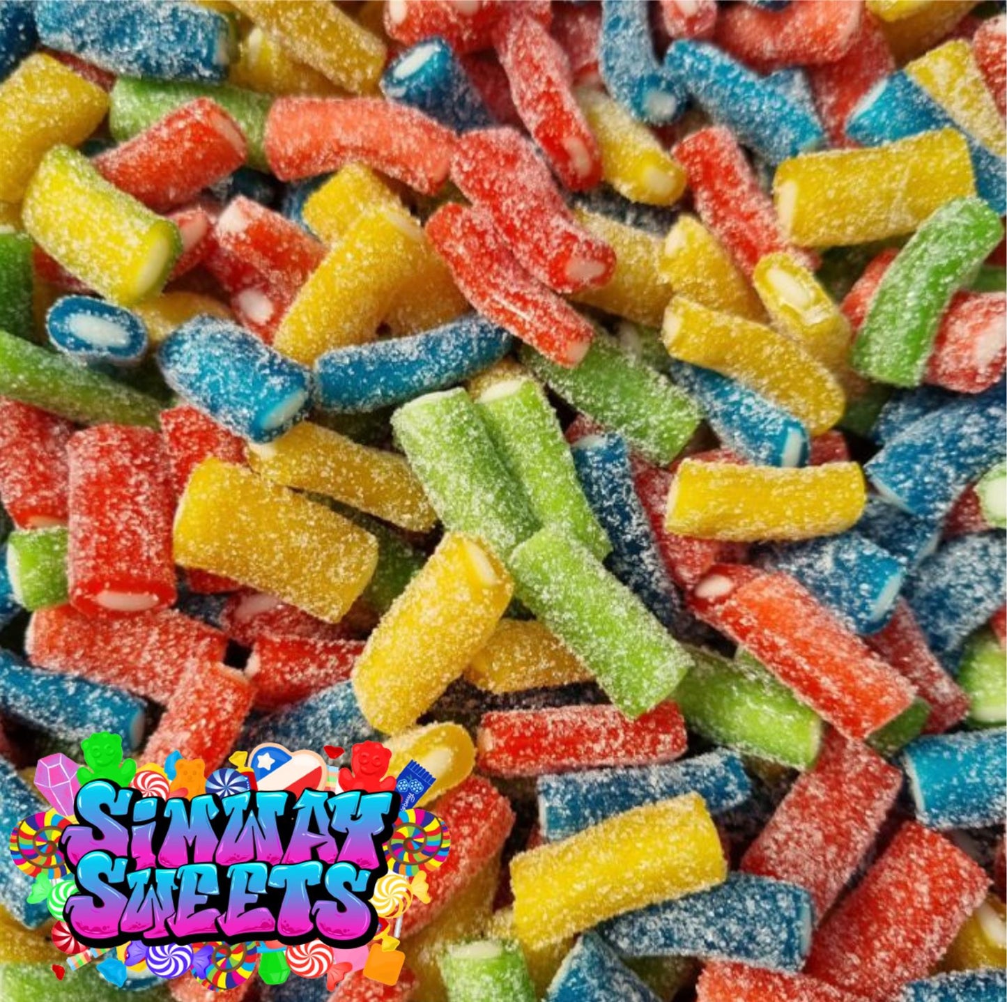 Fizzy Assorted Pencil Bites Sweets Gummy Jelly Retro Sweets Gift Jar - 650g