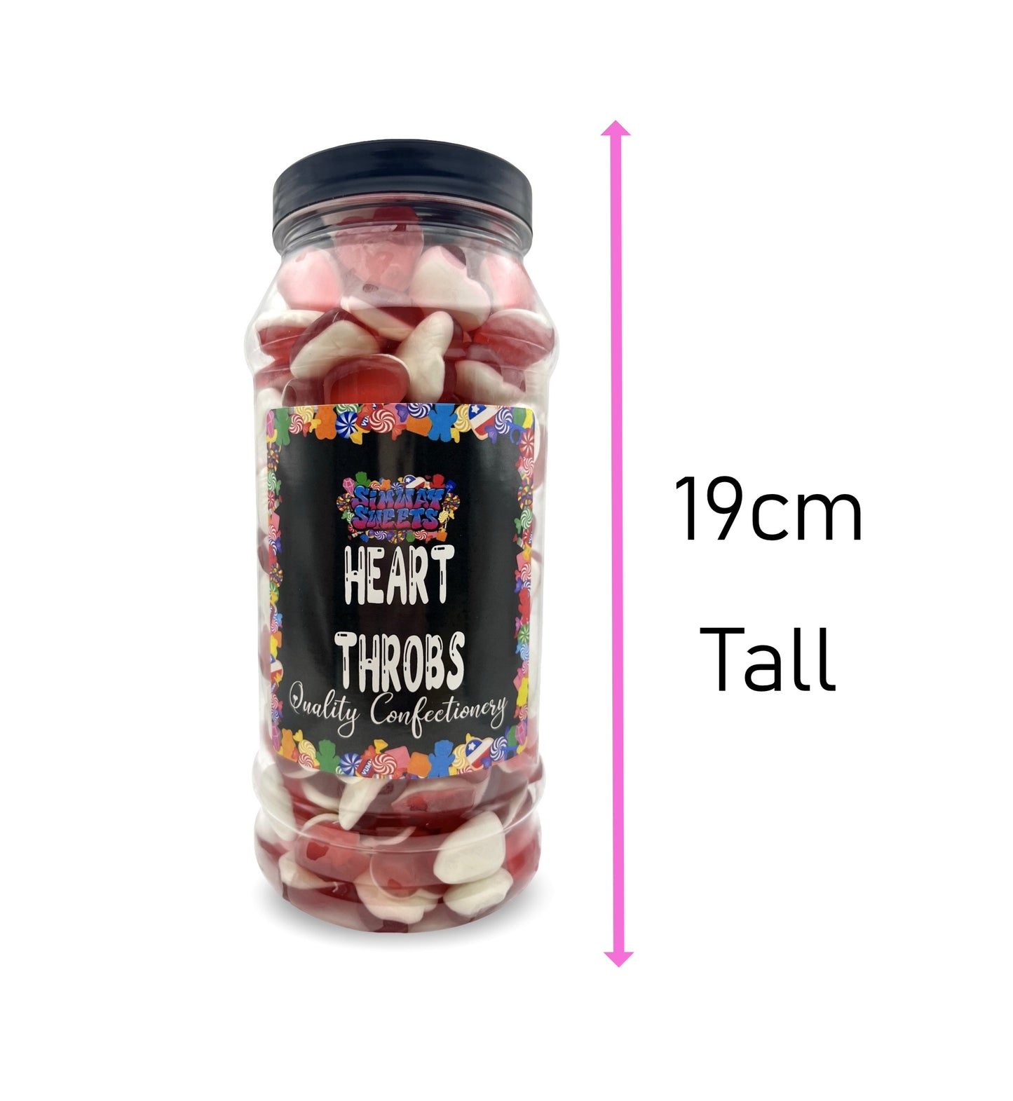 Haribo Heart Throb Gummy Foam Sweets Retro Sweets Gift Jar - 800g