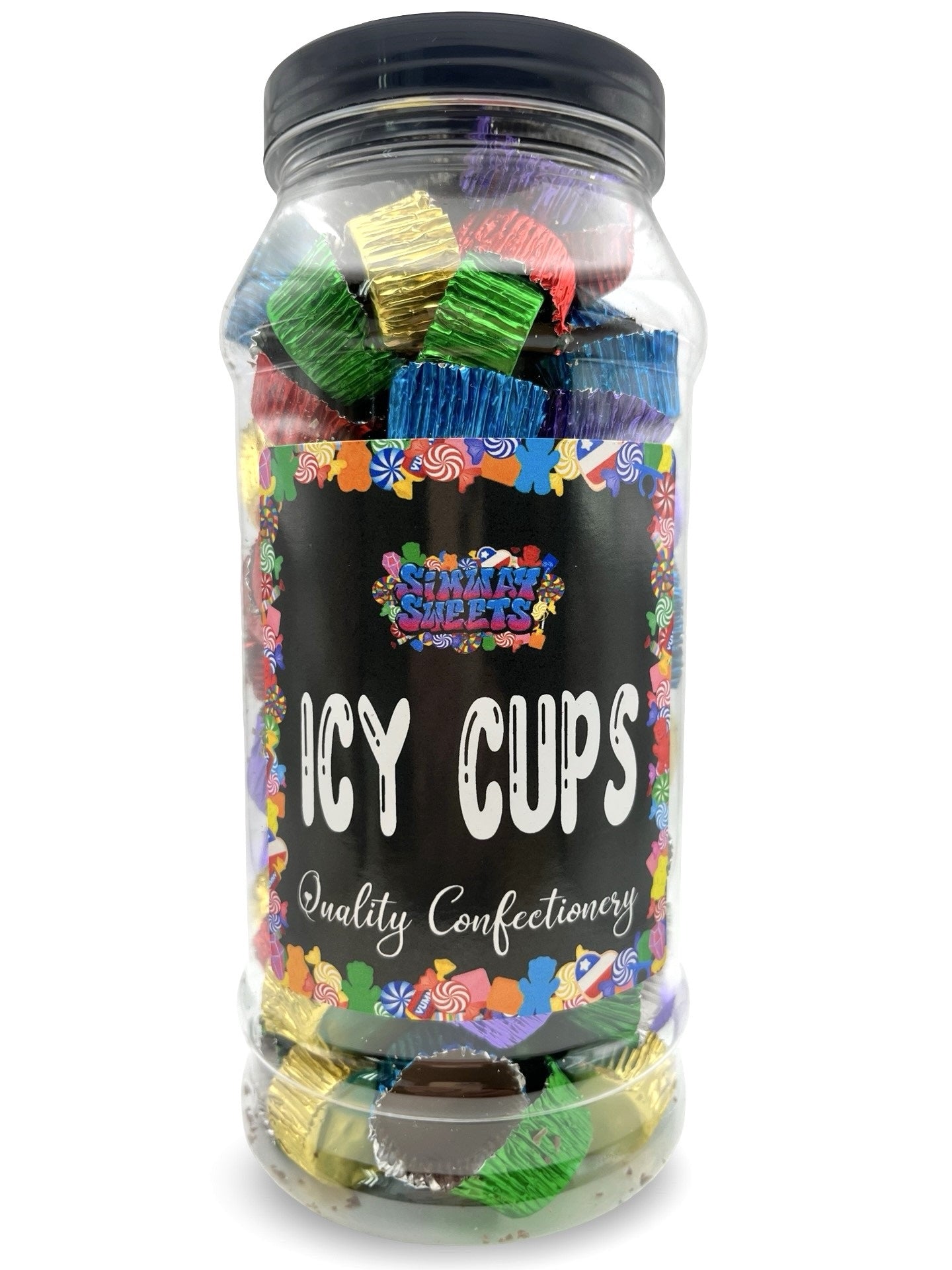 Milk Chocolate Icy Cups Retro Sweets Gift Jar - 425g