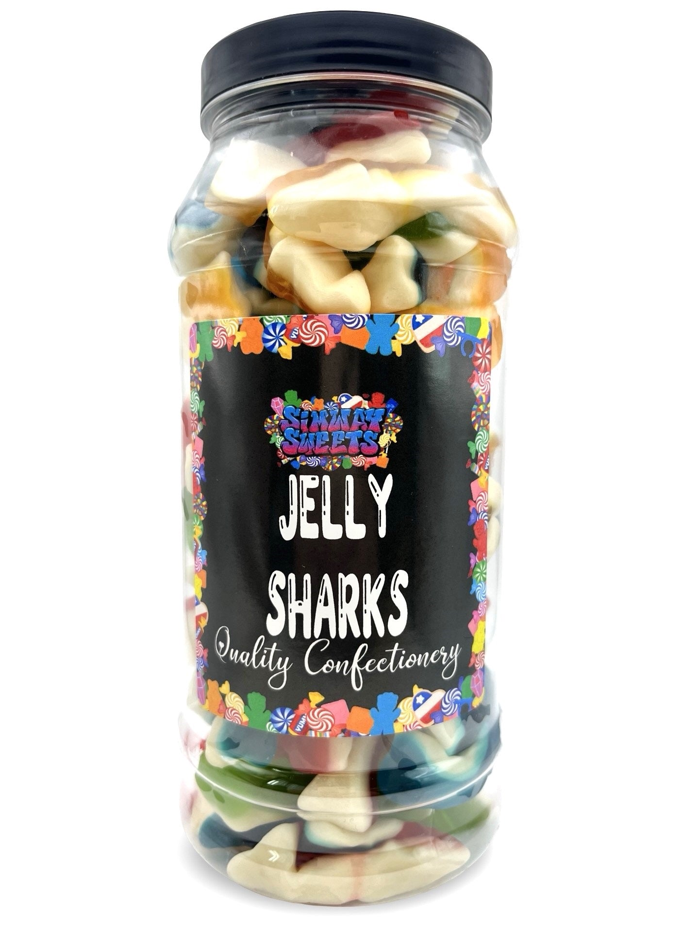 Jelly Sharks Gummy Foam Jellies Retro Sweets Gift Jar - 715g