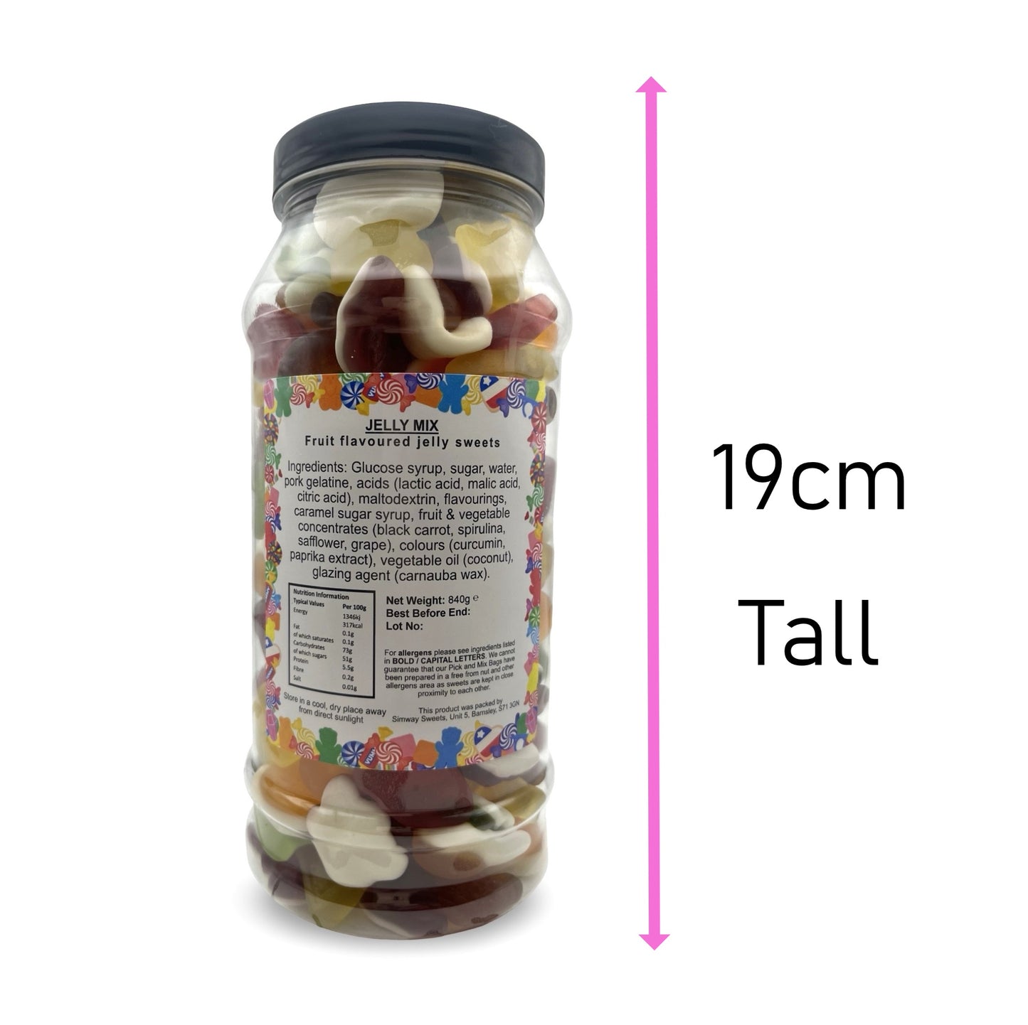 Father's Day Sweet Jar CHOOSE YOUR DESIGN full of Jelly Pick n Mix - 840g