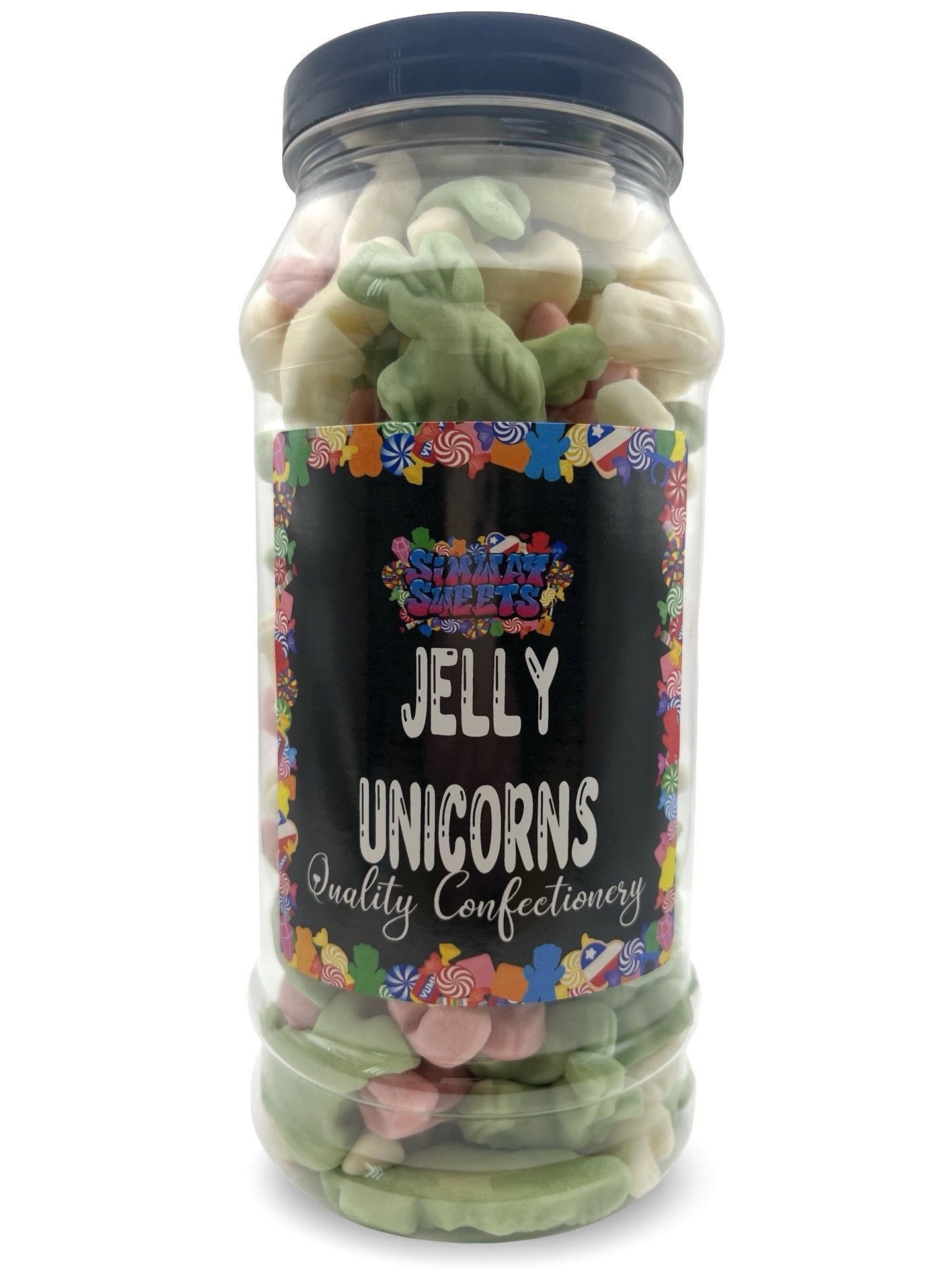 Jelly Unicorns Gummy Retro Sweets Gift Jar - 575g