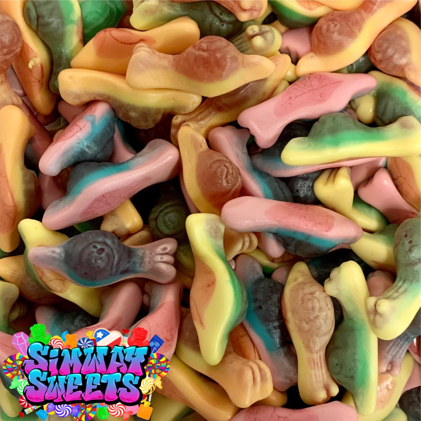 Jelly Snails Jelly Filled Sweets Gummy Retro Sweets Gift Jar - 715g