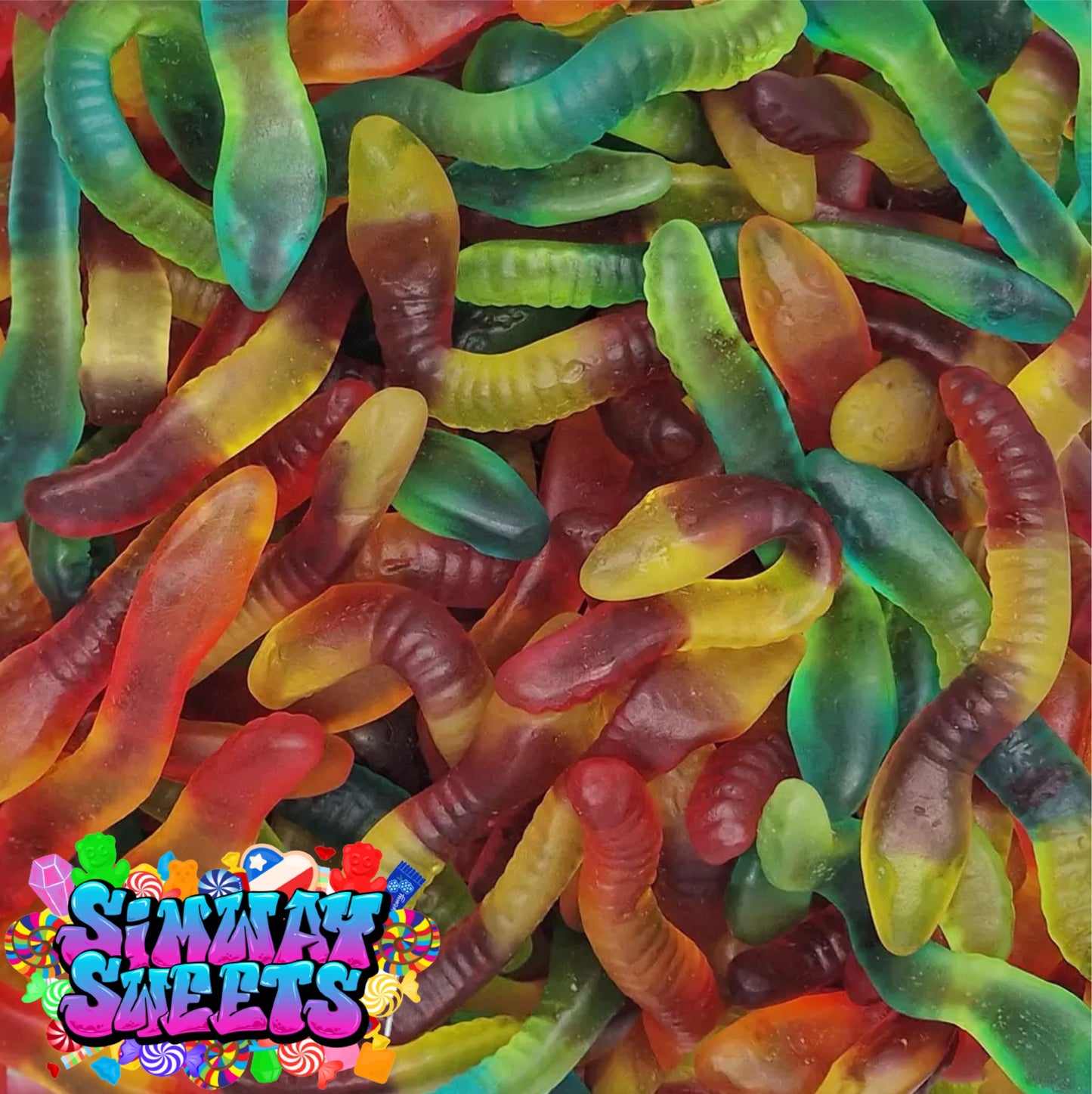 Jelly Snakes Sweets Gummy Retro Sweets Gift Jar - 800g